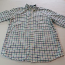 Chaps Men's Red & Black Cotton Check Button-Down Collar Shirt Long Sleeve Size M image 9