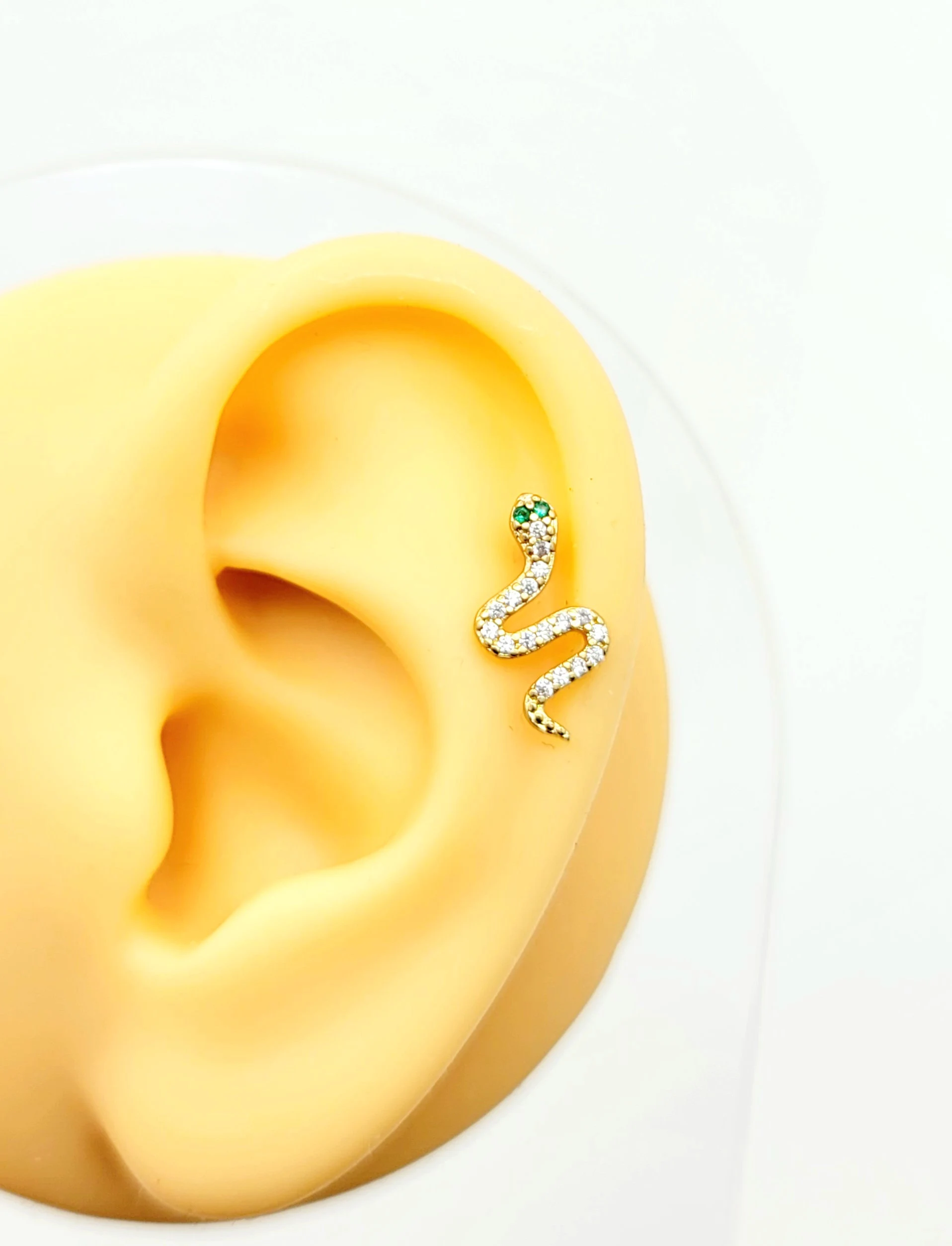 Snake Ear Stud - Helix - Cartilage Earring - Ear piercing - Ear Stud -16... - £9.26 GBP