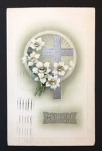 Antique A Peaceful Easter Greeting Card Embossed Printed in Germany B.B. London - £7.06 GBP