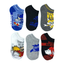 Sonic the Hedgehog 6-Pack Low Cut No Show Socks Kids Size Small Toddler 4.5-8.5 - £12.40 GBP