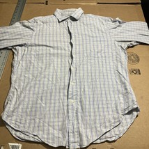 Polo Ralph Lauren Blue Yellow Plaid Dress Shirt, Size 16 32/33, Business Attire - $9.90