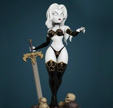 1/24 75mm 3D Print Model Kit Beautiful Girl Woman Warrior Vampire Unpainted - £31.88 GBP