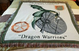 US Army Blanket Throw Dragon Warriors 5th Signal Company Germany - £15.79 GBP