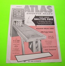 Atlas Shuffle Alley FLYER Original NOS United Bowling Game Artwork Sheet 1958 - £21.61 GBP