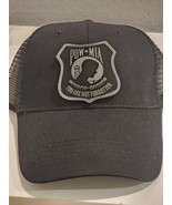 POW MIA Patched Black Mesh Low Profile Snapback Trucker Hat - $496.90 MXN