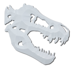 White T-REX Chrome Metal Auto Emblem Car Usa Made - £30.48 GBP