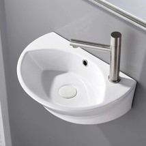 Commercial 18&quot; X 12&quot; Small Oval White Ceramic Corner Wall Mount, Right Hand. - £83.10 GBP