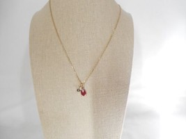 Inspired Life Gold Red Charm Pendant Necklace P804 - £7.64 GBP