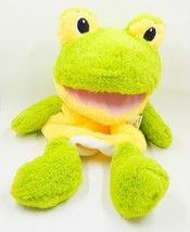 Spark Create Imagine Green Frog Croaking Ribbit Sound Plush Hand Puppet - £12.68 GBP