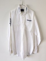 Wrangler Painted Desert Western Solid White Button Down Shirt 38 Tall Em... - $11.88