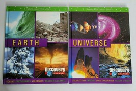 2 Discovery Channel Books Lot Earth Universe Volcanoes Oceans Space Science - £10.02 GBP