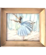 Antique Impressionist Ballerinas Pair Of Paintings Lightening Oil on Glass - £786.90 GBP