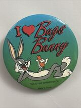 I❤️ Bugs Bunny Vintage 1990’s Kids Looney Tunes Safety Pin Back Button  - $7.92