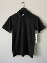 Nwt Lululemon Metal Vent Tech Polo Top Shirt Men&#39;s Small HDCO/BLK Black - £66.14 GBP