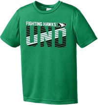 NCAA North Dakota Youth Size Medium Green Short Sleeve Tee Shirt - £11.86 GBP