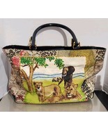 Bueno Vintage Tote Bag Handbag Sack Safari Animal Lion Elephant Africa B... - $25.71 CAD