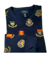 Polo Ralph Lauren Men&#39;s L/S Waffle T-Shirt RL Crest Print Navy Blue Size... - £30.46 GBP