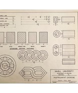 McGill University Instrument Exercise 1965 Mechanical Drawing Print DWEE12 - $40.99 CAD