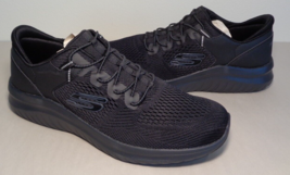 Skechers Size 13 M Bounder Ultra Flex 2.0 Kerlem Black Sneakers New Men&#39;s Shoes - £94.62 GBP