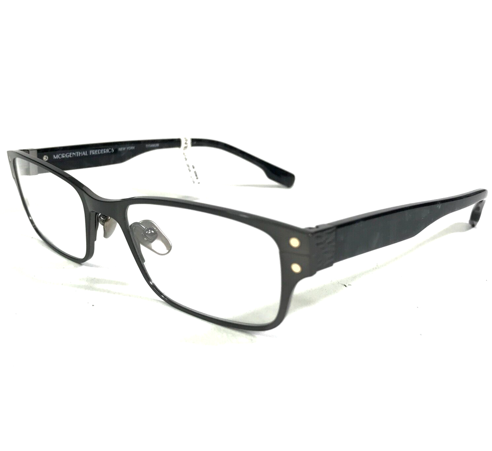Morgenthal Frederics Eyeglasses Frames 023 ANTOINE Shiny Gunmetal Horn 5... - $89.09