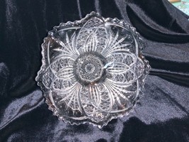 Vintage Crystal Clear Footed Bon Bon Candy Dish - £19.14 GBP