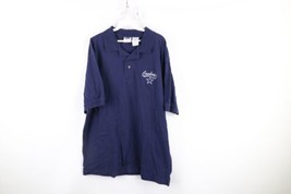 Vintage Y2K 2000 NFL Mens Large Faded Dallas Cowboys Script Spell Out Polo Shirt - $39.55