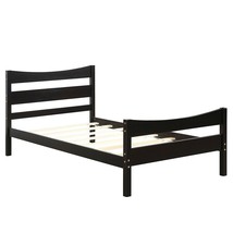 Twin Size Rustic Style Platform Bed Frame with Headboard and Footboard-D... - $198.59