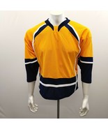 Athletic Knit Practice Hockey Jersey Youth Size Large yellow Blue Polyes... - $150.53 MXN