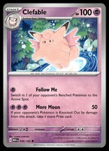 Pokemon 2023 Scarlet &amp; Violet 151 Clefable Uncommon #36 Near Mint Card - $3.00