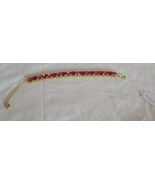 PARK LANE Limited Edition matte gold PINK POWER Impression Bracelet 7&quot;+2&quot; - $194.48 CAD