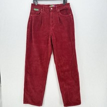 Empyre Jeans Womens Large 12 Corduroy Tori Baggy Straight Red Preppy Skater - $28.99