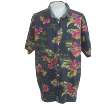 Eighty Eight Men Hawaiian shirt pit to pit 27 3X aloha luau tropical floral - £14.06 GBP