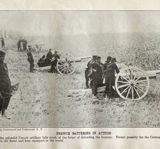 1914 French Artillery Batteries WW1 Frontier Print Antique Military War  - $29.99
