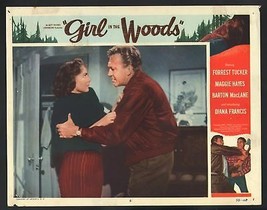 Girl in the Woods Lobby Card-Forrest Tucker grabbing Maggie Hayes. - £27.28 GBP