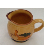 Stoneware ceramic vintage milk creamer pitcher fruit vegtable graphics f... - $22.07