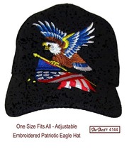 Black American Eagle Patriotic Embroidered Baseball Hat Cap - £8.93 GBP