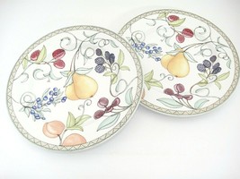 Dansk Umbrian Fruits Salad Plates 9&quot; Lot of 2 Made in Portugal Pears - £14.23 GBP