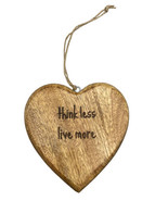 Thirty One Gifts Wooden Heart Ornament Plaque Think Less Live More Woode... - $163.45 MXN