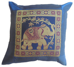 KN118 blue Cushion cover Elephant Animal Throw Pillow Decoration Case - $8.99