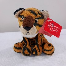 Russ Berrie Luv Pets Thor Tiger Plush Cub Miniature Stuffed Animal Beanbag Love - £23.67 GBP