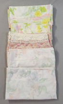 Vintage Lot 5 Pillowcases Flowers Stitched Edge 2 Matching Sets Wamsutta... - £11.14 GBP