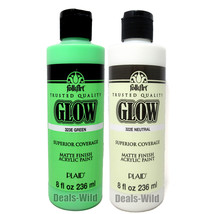 1 Big 8oz Glow In The Dark Matte Acrylic Paint Folk Art FolkArt - £14.96 GBP