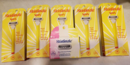 Lot of 6 — 5 Skintimate Spark Razors &amp; 1 Refill w/4 Cartridges=5 Raz &amp; 1... - $29.99