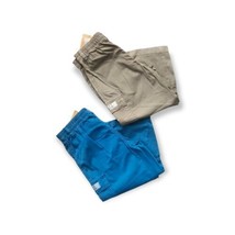 Pepper Toes Cargo Pants Boys 3T Blue Beige Elastic Waist Pockets Baby Lu... - $18.89
