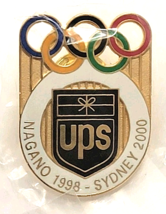 UPS Nagano 1998 Sydney 2000 Olympics Sponsor Pin Corporate Shield Logo R... - $316.17 MXN