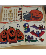 Vtg Lot 4 Klingers 1993 Halloween Static Cling Window Decorations Skelet... - $27.12 CAD