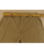 Mens Banana Republic 35 X 34 100% Cotton Khaki Beige Flat Front Slacks - $31.16 CAD