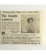 Kombi Camera Kemper Chicago 1894 Advertisement Victorian Pocket Mini 2 A... - $28.04 CAD