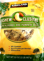 Kirkland Signature Cashew Clusters with Almonds &amp; Pumpkin Seeds 32Oz EXP... - $368.52 MXN