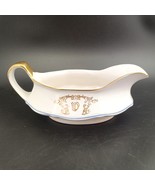 American-Limoges 1920&#39;s GRAVY BOAT Monogrammed &quot;V&quot; &amp; Gold Trim -125 - €18,97 EUR